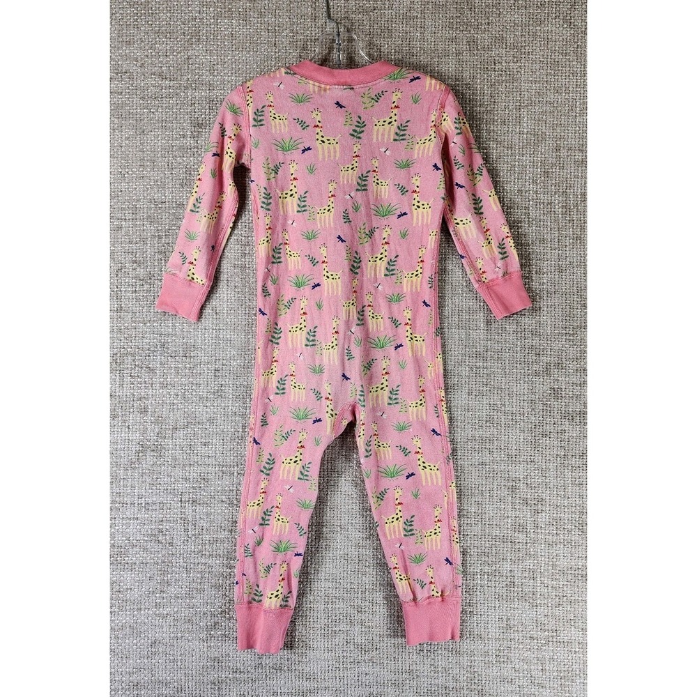 Hanna Andersson Sleeper Pajamas Size 3T Pink Giraffes Organic Cotton Zip‎ - Picture 6 of 10